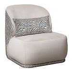 Кресло без подлокотников бежевое с принтом Macrocosm варинант исполнения - 1 | Loft Concept в Москве