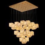Люстра подвесная с квадратными плафонами из натурального камня Glowing Spheres варинант исполнения - 5 | Loft Concept в Москве