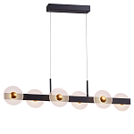 Линейный подвесной светильник с круглыми плафонами и золотистыми акцентами Aurelia Circles варинант исполнения - 2 | Loft Concept в Москве