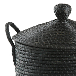 Корзина с крышкой из плетеной рисовой соломы Safiri Wicker Basket варинант исполнения - 2 | Loft Concept в Москве