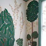 Обои ручная роспись Mughal Trees Original colourway on linen варинант исполнения - 2 | Loft Concept в Москве