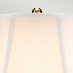 Настольная лампа с фарфоровым основанием с декоративным орнаментом и белым абажуром на темной круглой подставке Elstead Lighting варинант исполнения - 7 | Loft Concept в Москве