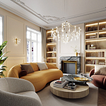 Люстра подвесная из металла с прозрачными подвесками из хрусталя Quasar 93 варинант исполнения - 7 | Loft Concept в Москве