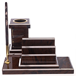 Настольный письменный набор из природного камня обсидиана Team leader варинант исполнения - 4 | Loft Concept в Москве