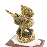 Часы настольные из натурального камня с декором в виде орла Eagle Stone Clock варинант исполнения - 3 | Loft Concept в Москве