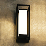 Уличный настенный светильник прямоугольный с чёрной рамкой Высота 35 см Geometric Glow варинант исполнения - 2 | Loft Concept в Москве
