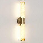 Бра с вытянутым цилиндрическим плафоном из белого алебастра на круглом основании Латунь Cryptocrystalline Stone варинант исполнения - 1 | Loft Concept в Москве