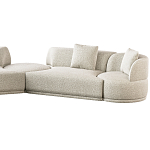 Угловой диван Calypso с поворотным механизмом и пуфом   варинант исполнения - 3 | Loft Concept в Москве