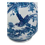 Ваза с мотивами цветущего сада с попугаями Blue Vase Inspired by Nature варинант исполнения - 3 | Loft Concept в Москве