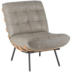 Кресло Philbert Chair grey leather