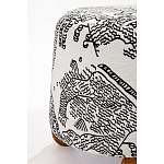 Пуф Wakonda с Круглыми ножками Черно-Белый орнамент варинант исполнения - 3 | Loft Concept в Москве