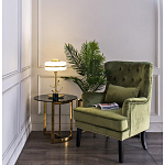 Столик журнальный золотой с темным стеклом Tastiness варинант исполнения - 3 | Loft Concept в Москве