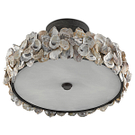 Потолочный светильник круглый с абажуром из устричных раковин Sea Ravens варинант исполнения - 4 | Loft Concept в Москве