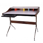 Письменный стол с 2-мя чёрными выдвижными ящиками и нишей с цветными разделителями Ballan варинант исполнения - 2 | Loft Concept в Москве