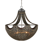 Люстра в форме колокола с декором из тонких железных нитей Jagged Pattern варинант исполнения - 3 | Loft Concept в Москве