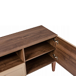 ТВ-тумба бежевая из массива бука с 2-мя дверками и ящиком Wenge Light варинант исполнения - 3 | Loft Concept в Москве