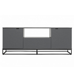 ТВ-тумба цвета графит с  2-мя дверцами и ящиком Strict Lines варинант исполнения - 2 | Loft Concept в Москве