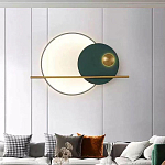 Бра светодиодное круглое в оттенках бронзового и зеленого цвета Kosmikos варинант исполнения - 1 | Loft Concept в Москве