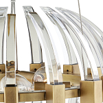 Люстра круглая с прозрачными элементами в форме полумесяца Crystal Crescent варинант исполнения - 1 | Loft Concept в Москве