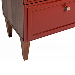 Тумба прикроватная красная из массива бука с 2-мя ящиками Wenge Light варинант исполнения - 4 | Loft Concept в Москве