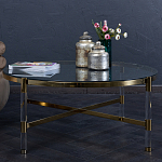 Кофейный столик со столешницей из стекла Crossy варинант исполнения - 6 | Loft Concept в Москве