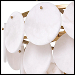 Люстра подвесная четырехъярусная с подвесками в форме дисков Cryptocrystalline Stone варинант исполнения - 4 | Loft Concept в Москве