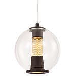 Подвесной светильник с плафоном в форме шара Inner Gleam Orb black  варинант исполнения - 1 | Loft Concept в Москве