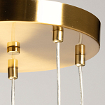 Люстра с 5-ю матовыми белыми стеклянными плафонами волнообразной формы Lucid Rain  варинант исполнения - 9 | Loft Concept в Москве