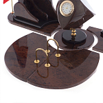 Настольный письменный набор из природного камня обсидиана коричневого Team leader варинант исполнения - 4 | Loft Concept в Москве