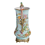 Ваза с птичкой из фарфора с бронзовыми элементами Garden of Eden варинант исполнения - 3 | Loft Concept в Москве