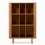 Буфет из ясеневого шпона с открытыми полками и 2-мя раздвижными дверями Toinette варинант исполнения - 3 | Loft Concept в Москве