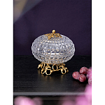 Конфетница из прозрачного рельефного стекла Eden Garden варинант исполнения - 5 | Loft Concept в Москве