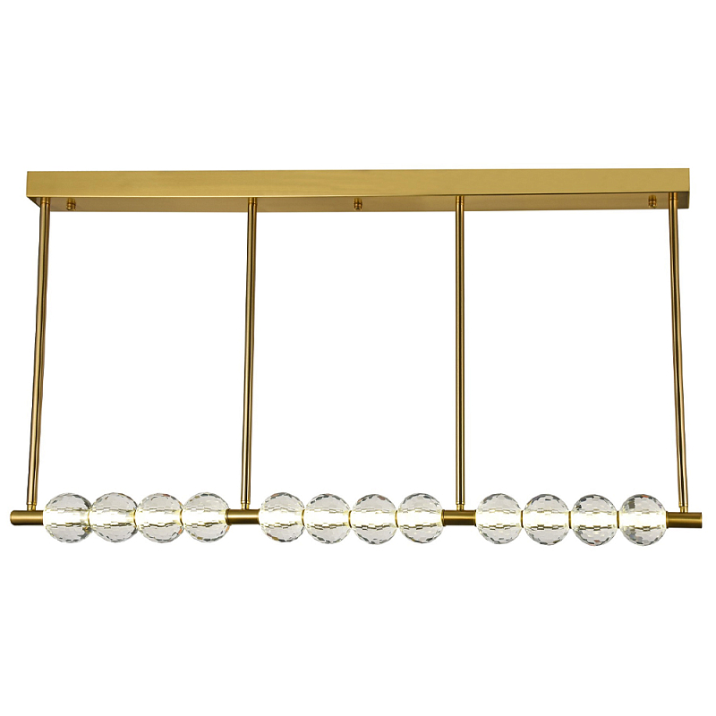   Celestin Spheres Brass Linear Chandelier     | Loft Concept 