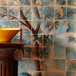 Обои ручная роспись Braganza Standard colourway on dyed paper варинант исполнения - 1 | Loft Concept в Москве