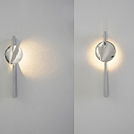 Бра с круглым зеркальным диском на прямоугольном соновании Reflection Circle Glow варинант исполнения - 4 | Loft Concept в Москве