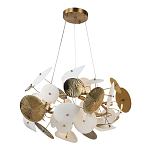 Люстра с белыми и золотистыми цветами Dahlia Flowers Lamp варинант исполнения - 3 | Loft Concept в Москве