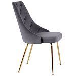 Стул в серой велюровой обивке Ward Grey Velour Chair варинант исполнения - 3 | Loft Concept в Москве