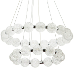 Светодиодная двухъярусная кольцевая люстра хром Crystal Globule Chandelier Chrome варинант исполнения - 1 | Loft Concept в Москве