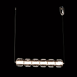 Люстра линейная с 6-ю прозрачными стеклянными плафонами округлой формы HANDLE GRAPE варинант исполнения - 3 | Loft Concept в Москве