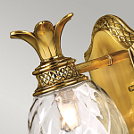 Бра для ванных комнат с прозрачным стеклянным плафоном в форме ананаса и декоративным основанием с рельефным узором Hinkley варинант исполнения - 2 | Loft Concept в Москве