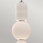 Подвесной светильник белого цвета с тремя геометрическими плафонами Alora Mood варинант исполнения - 4 | Loft Concept в Москве