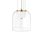 Подвесной светильник с цилиндрическим прозрачным стеклянным плафоном Grada Light варинант исполнения - 4 | Loft Concept в Москве