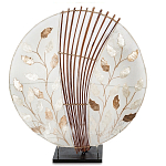 Настольная лампа из перламутра и дерева на подставке Indonesian Petal варинант исполнения - 3 | Loft Concept в Москве