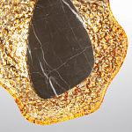 Бра с волнообразным стеклянным плафоном и вставкой из мрамора Liquid Stone варинант исполнения - 10 | Loft Concept в Москве