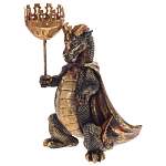 Подсвечник в виде дракона Dragon candlestick Green Gold Brown L or R варинант исполнения - 9 | Loft Concept в Москве