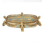 Чаша с орнаментом на ножках в виде бронзовых ангелов Eden Garden варинант исполнения - 1 | Loft Concept в Москве