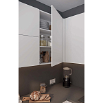 Кухонный гарнитур белый акриловый фасад Eveline White Kitchen Set варинант исполнения - 3 | Loft Concept в Москве