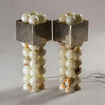 Настольная лампа с основанием из 24 выточенных сферических камней Through Stone варинант исполнения - 3 | Loft Concept в Москве