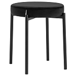 Табурет с мягким круглым сиденьем RIO Black варинант исполнения - 1 | Loft Concept в Москве