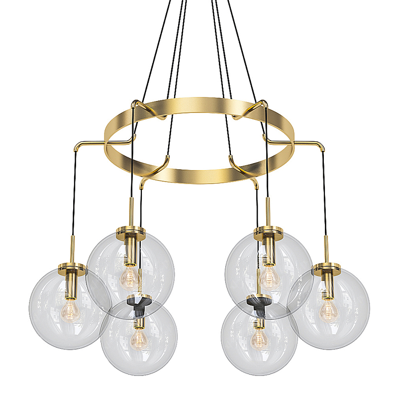Люстра Ghiaccio Round Chandelier Antique Brass Латунь в Москве | Loft Concept 